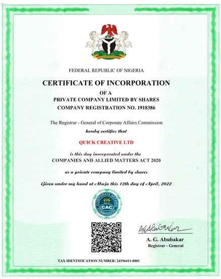 Certificate of Incorporation